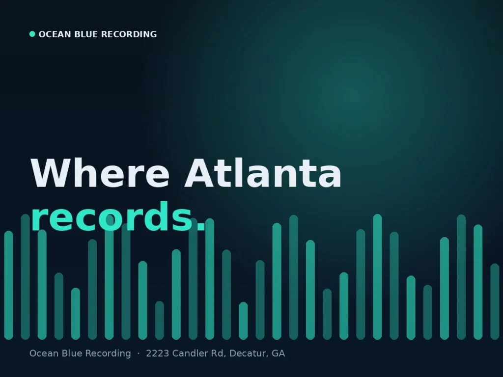 Ocean Blue Recording studio in Decatur, GA